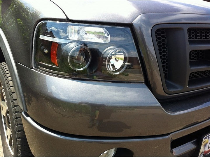 Spyder Ford F150 04-08 Projector Headlights Version 2 LED Halo LED Blk PRO-YD-FF15004-HL-G2-BK - Bull Strap