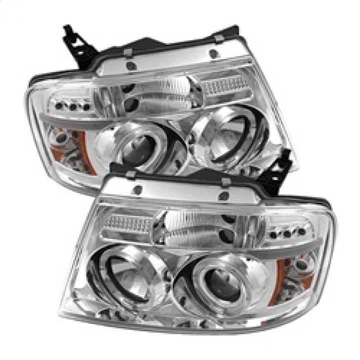 Spyder Ford F150 04-08 Projector Headlights Version 2 LED Halo LED Chrm PRO-YD-FF15004-HL-G2-C - Bull Strap