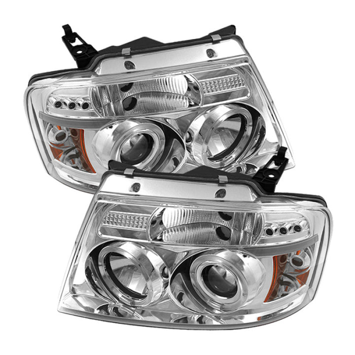 Spyder Ford F150 04-08 Projector Headlights Version 2 LED Halo LED Chrm PRO-YD-FF15004-HL-G2-C - Bull Strap