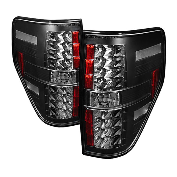 Spyder Ford F150 09-14 LED Tail Lights Black ALT-YD-FF15009-LED-BK - Bull Strap