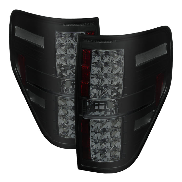Spyder Ford F150 09-14 LED Tail Lights Black Smoke ALT-YD-FF15009-LED-BSM - Bull Strap