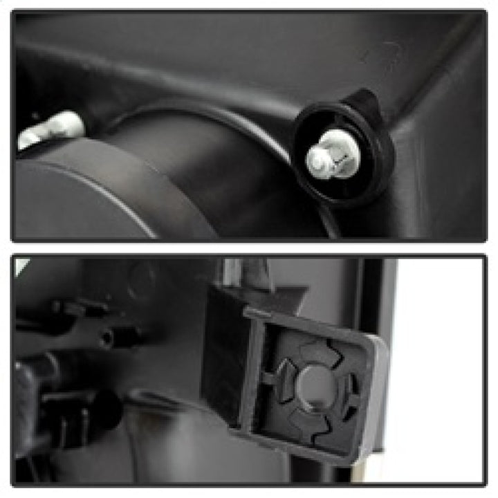 Spyder Ford F150 09-14 Projector Headlights Halogen Model- Light Bar DRL Blk PRO-YD-FF15009-LBDRL-BK - Bull Strap