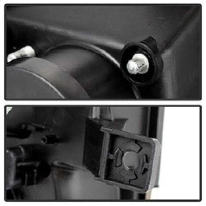 Spyder Ford F150 09-14 Projector Headlights Halogen Model- Light Bar DRL Blk PRO-YD-FF15009-LBDRL-BK - Bull Strap