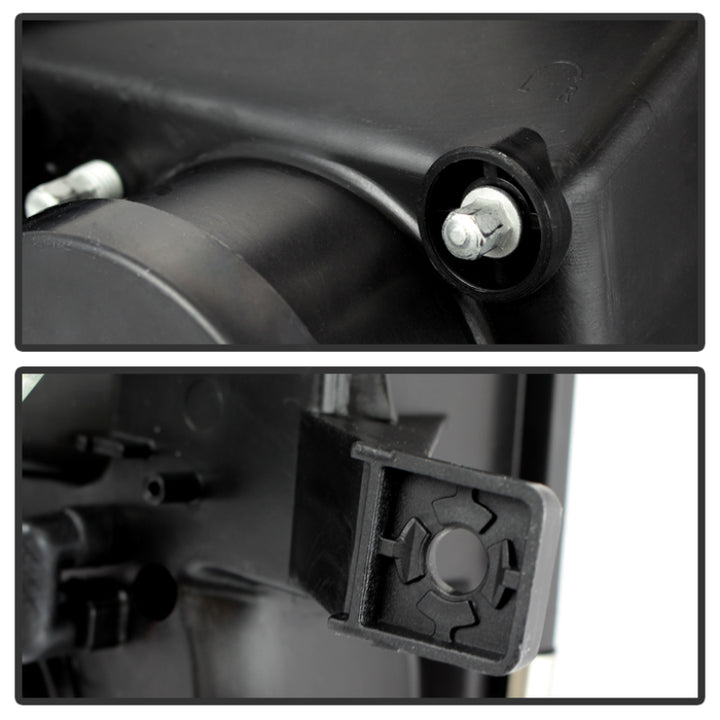Spyder Ford F150 09-14 Projector Headlights Halogen Model- Light Bar DRL Blk PRO-YD-FF15009-LBDRL-BK - Bull Strap