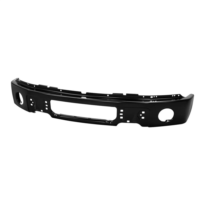 Spyder Ford F150 09-14 w/Fog Light Hole Front Bumper - Black (OEM # 9L3Z17757DPTM) - Bull Strap