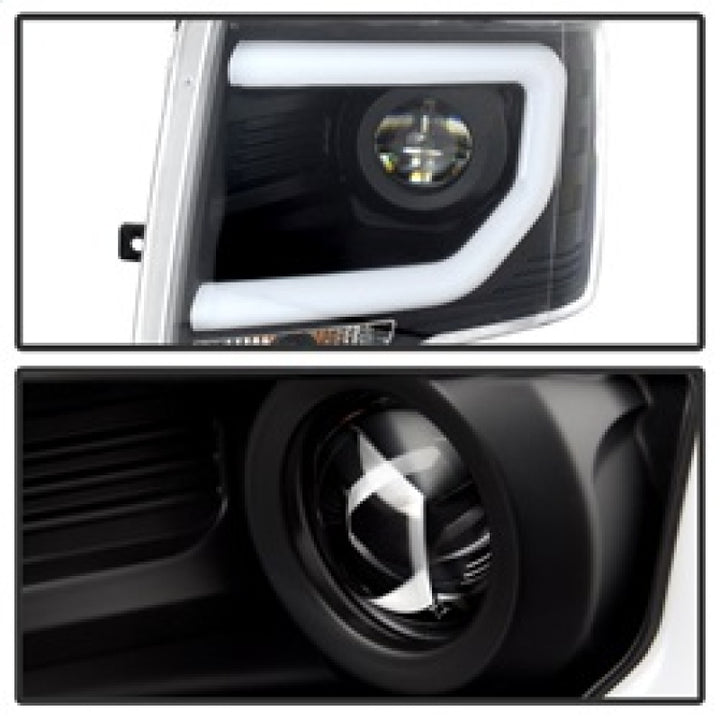 Spyder Ford F150 13-14 Projector Factory Xenon Model- Light Bar DRL Blk PRO-YD-FF15013-LBDRL-HID-BK - Bull Strap