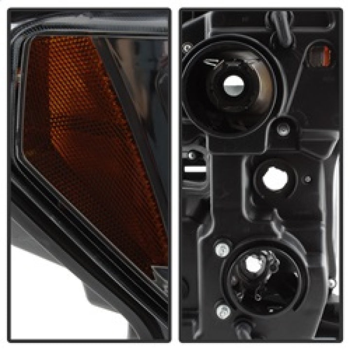 Spyder Ford F150 2015-2017 Projector Headlights - Light Bar DRL LED - Smoke PRO-YD-FF15015-LBDRL-SM - Bull Strap