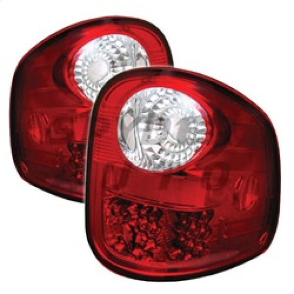 Spyder Ford F150 Flareside 97-03 LED Tail Lights Red Clear ALT-YD-FF15097FS-LED-RC - Bull Strap