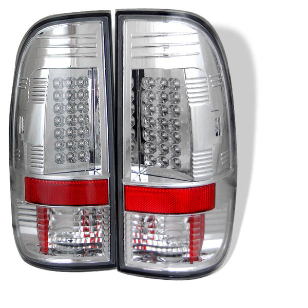 Spyder Ford F150 side 97-03/F250/350/450 Super Duty 99-07 LED Tail Lights Chrm ALT-YD-FF15097-LED-C - Bull Strap
