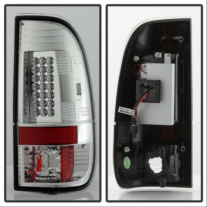 Spyder Ford F150 side 97-03/F250/350/450 Super Duty 99-07 LED Tail Lights Chrm ALT-YD-FF15097-LED-C - Bull Strap