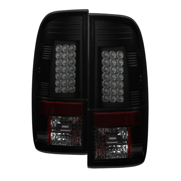 Spyder Ford F150 side 97-03/F250 Super Duty 99-07 LED Tail Lights Blk Smke ALT-YD-FF15097-LED-BSM - Bull Strap