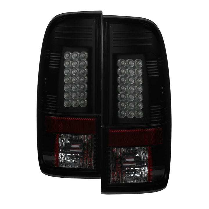 Spyder Ford F150 side 97-03/F250 Super Duty 99-07 LED Tail Lights Blk Smke ALT-YD-FF15097-LED-BSM - Bull Strap