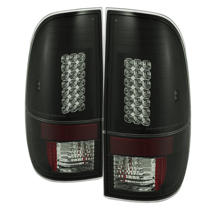 Spyder Ford F150 side 97-03/F250 Super Duty 99-07 LED Tail Lights Blk Smke ALT-YD-FF15097-LED-BSM - Bull Strap