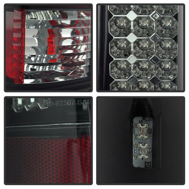 Spyder Ford F150 side 97-03/F250 Super Duty 99-07 LED Tail Lights Blk Smke ALT-YD-FF15097-LED-BSM - Bull Strap