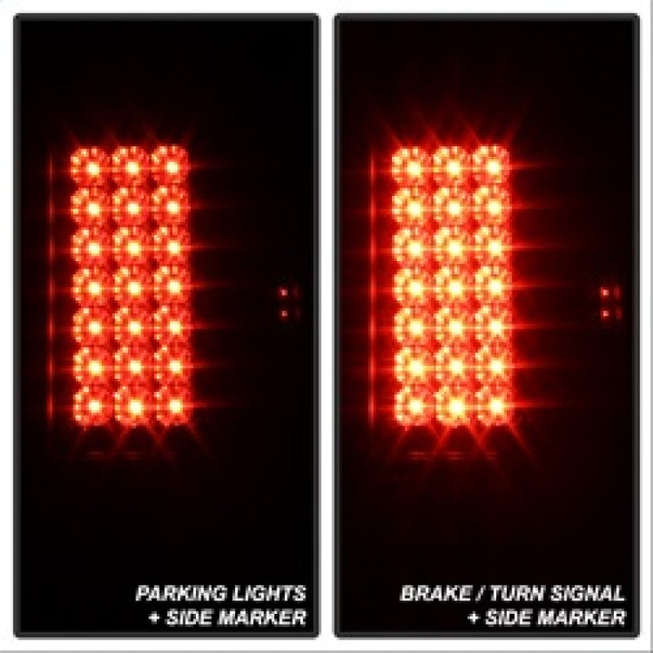 Spyder Ford F150 side 97-03/F250 Super Duty 99-07 LED Tail Lights Blk Smke ALT-YD-FF15097-LED-BSM - Bull Strap