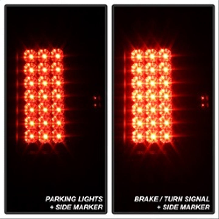 Spyder Ford F150 side 97-03/F250 Super Duty 99-07 LED Tail Lights Blk Smke ALT-YD-FF15097-LED-BSM - Bull Strap