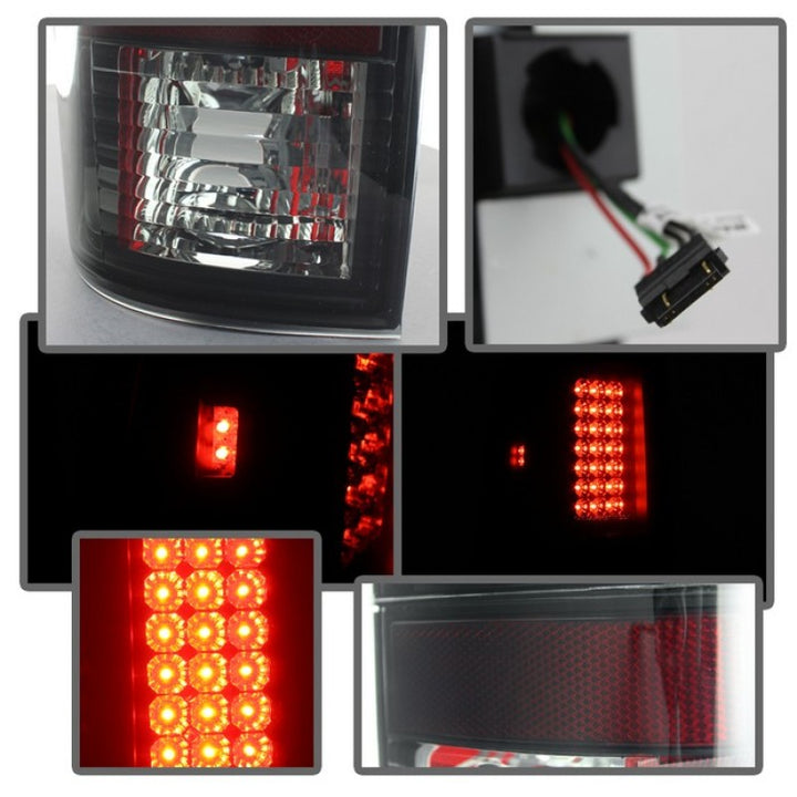 Spyder Ford F150 side 97-03/F250 Super Duty 99-07 LED Tail Lights Blk Smke ALT-YD-FF15097-LED-BSM - Bull Strap
