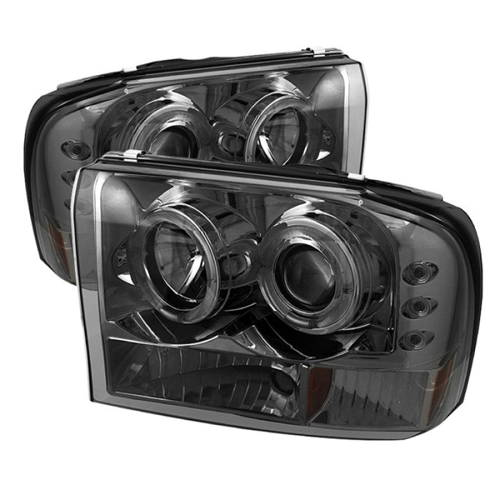 Spyder Ford F250 Super Duty 99-04 Projector Version 2 LED Halo LED Smke PRO-YD-FF25099-1P-G2-SM - Bull Strap