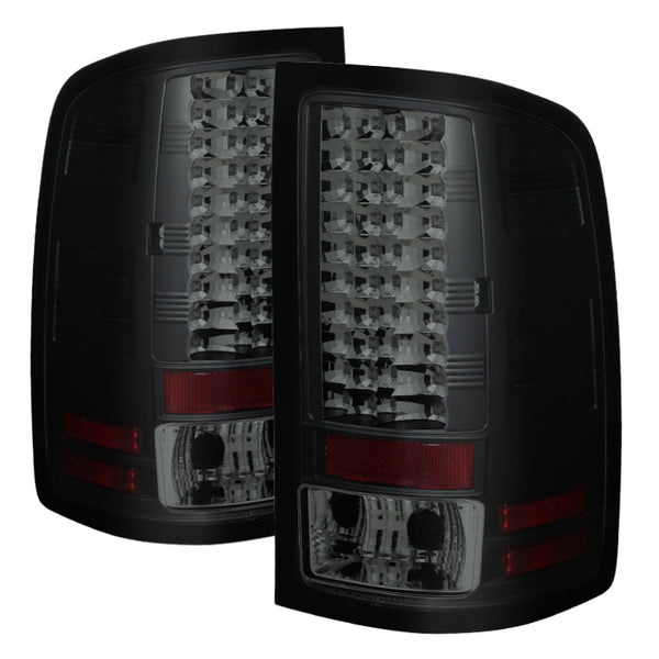 Spyder GMC Sierra 07-13 (Not 3500 Dually 4 Rear Wheels)LED Tail Lights Blk Smke ALT-YD-GS07-LED-BSM - Bull Strap