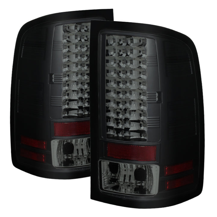 Spyder GMC Sierra 07-13 (Not 3500 Dually 4 Rear Wheels)LED Tail Lights Blk Smke ALT-YD-GS07-LED-BSM - Bull Strap