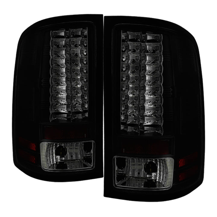 Spyder GMC Sierra 07-13 (Not 3500 Dually 4 Rear Wheels)LED Tail Lights Blk Smke ALT-YD-GS07-LED-BSM - Bull Strap