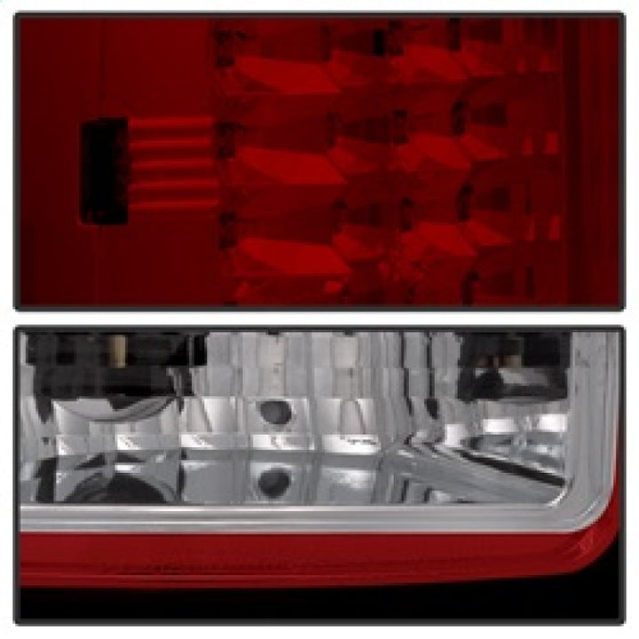 Spyder GMC Sierra 07-13 (Not 3500 Dually 4 Rear Wheels)LED Tail Lights Red Clear ALT-YD-GS07-LED-RC - Bull Strap