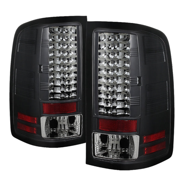 Spyder GMC Sierra 07-13 (Not fit 3500 Dually 4 Rear Wheels)LED Tail Lights Black ALT-YD-GS07-LED-BK - Bull Strap