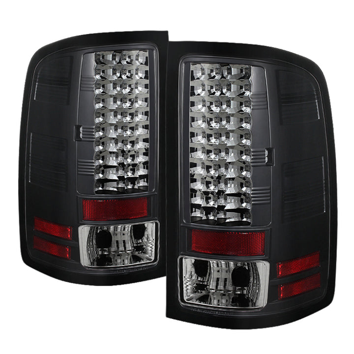 Spyder GMC Sierra 07-13 (Not fit 3500 Dually 4 Rear Wheels)LED Tail Lights Black ALT-YD-GS07-LED-BK - Bull Strap