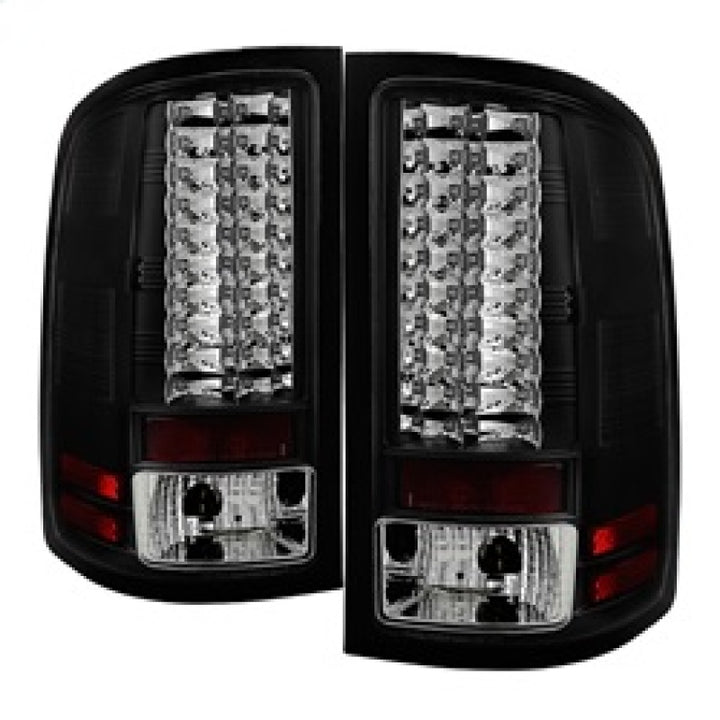 Spyder GMC Sierra 07-13 (Not fit 3500 Dually 4 Rear Wheels)LED Tail Lights Black ALT-YD-GS07-LED-BK - Bull Strap