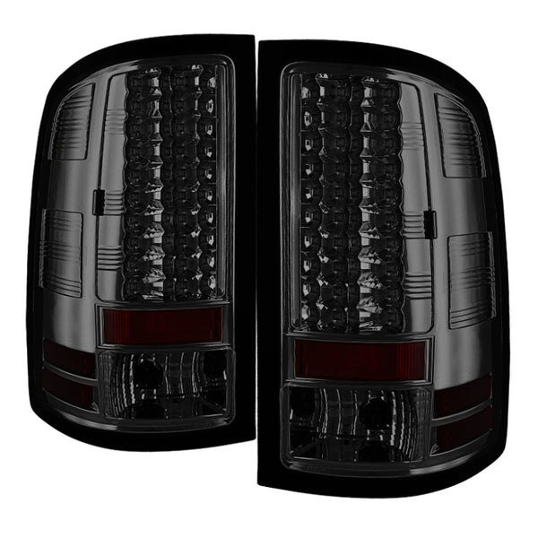 Spyder GMC Sierra 07-13 (Not fit 3500 Dually 4 Rear Wheels)LED Tail Lights Smoke ALT-YD-GS07-LED-SM - Bull Strap