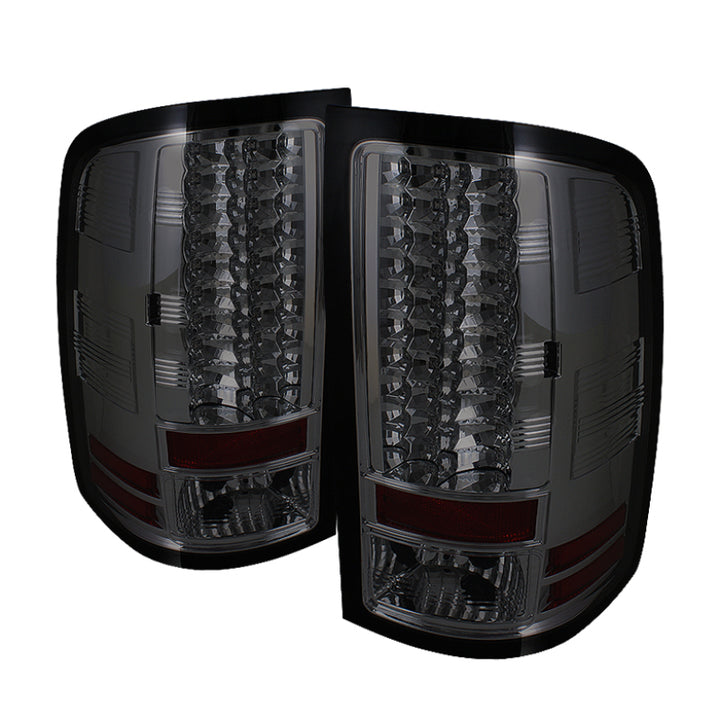 Spyder GMC Sierra 07-13 (Not fit 3500 Dually 4 Rear Wheels)LED Tail Lights Smoke ALT-YD-GS07-LED-SM - Bull Strap