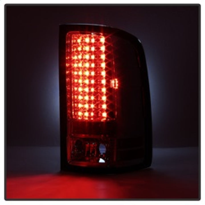 Spyder GMC Sierra 07-13 (Not fit 3500 Dually 4 Rear Wheels)LED Tail Lights Smoke ALT-YD-GS07-LED-SM - Bull Strap