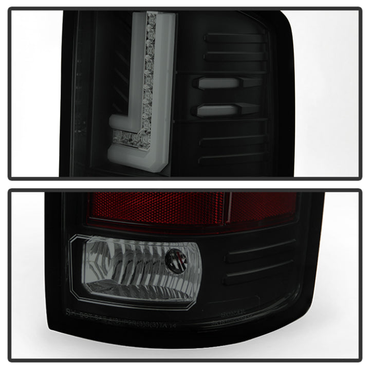 Spyder GMC Sierra 14-16 LED Tail Lights Black Smoke ALT-YD-GS14-LBLED-BSM - Bull Strap