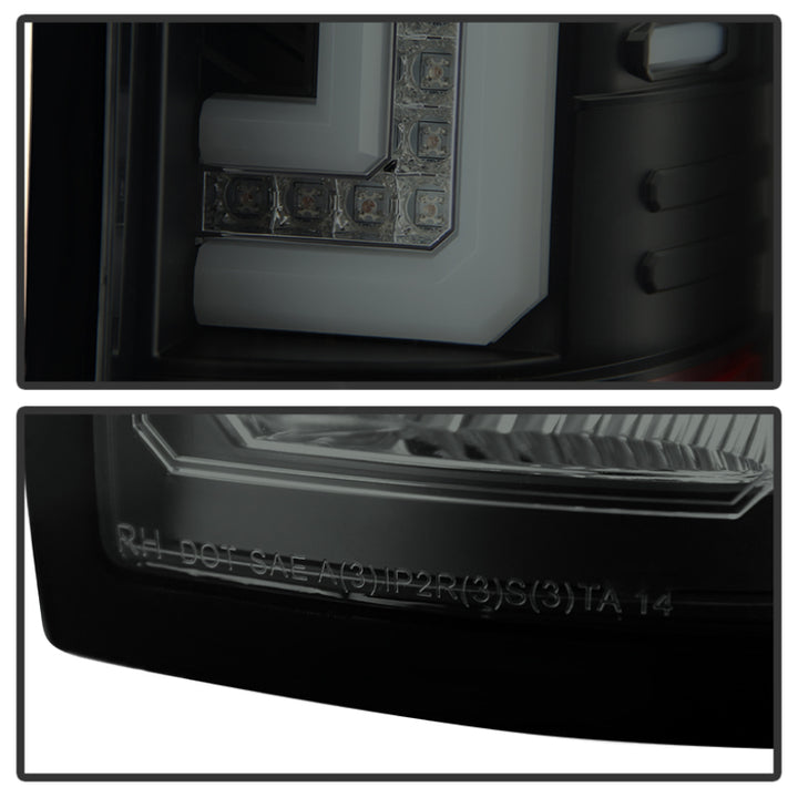 Spyder GMC Sierra 14-16 LED Tail Lights Black Smoke ALT-YD-GS14-LBLED-BSM - Bull Strap