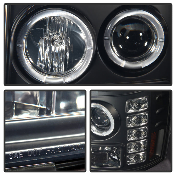 Spyder GMC Sierra 1500/2500 07-13 Projector Headlights LED Halo- LED Blk Smke PRO-YD-GS07-HL-BSM - Bull Strap