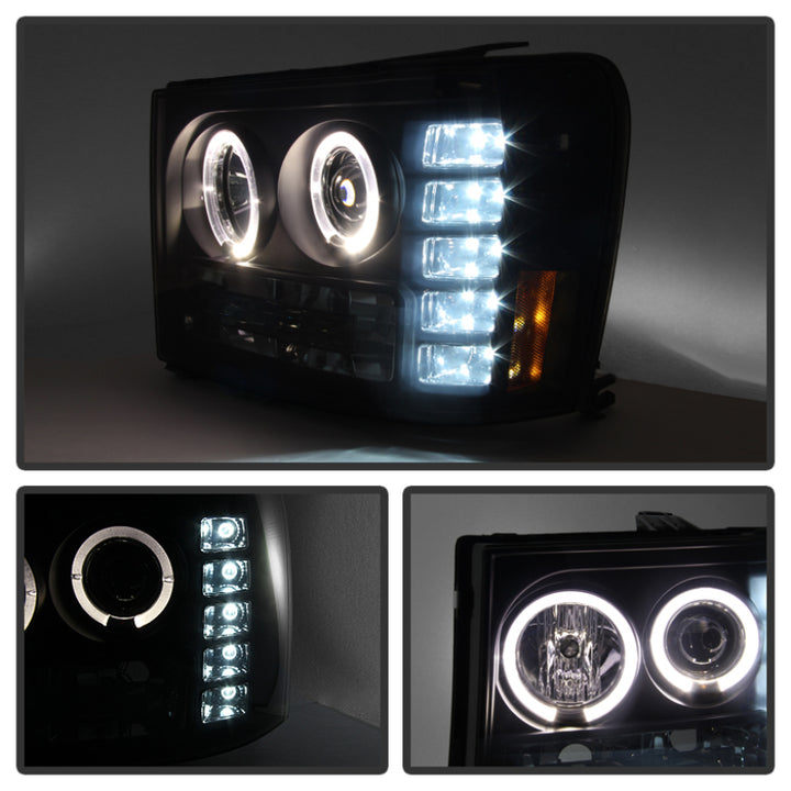 Spyder GMC Sierra 1500/2500 07-13 Projector Headlights LED Halo- LED Blk Smke PRO-YD-GS07-HL-BSM - Bull Strap