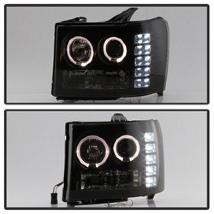 Spyder GMC Sierra 1500/2500 07-13 Projector Headlights LED Halo- LED Blk Smke PRO-YD-GS07-HL-BSM - Bull Strap