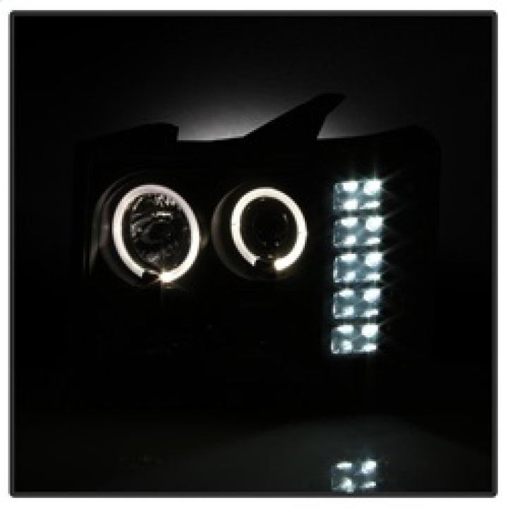 Spyder GMC Sierra 1500/2500 07-13 Projector Headlights LED Halo- LED Blk Smke PRO-YD-GS07-HL-BSM - Bull Strap