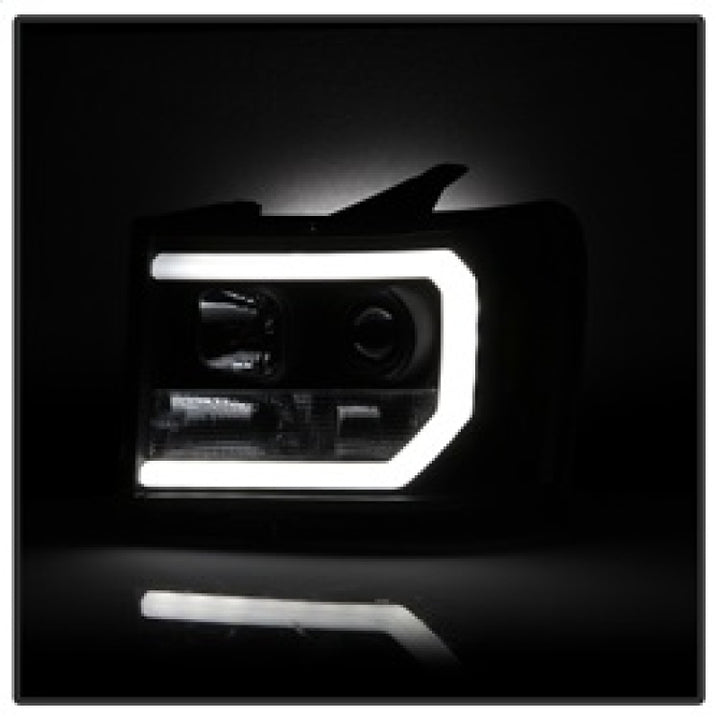 Spyder GMC Sierra 1500/2500/3500 07-13 V2 Projector Headlights- Black PRO-YD-GS07V2-LBDRL-BK - Bull Strap