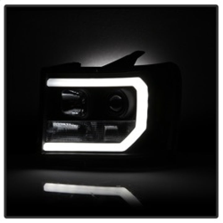 Spyder GMC Sierra 1500/2500/3500 07-13 V2 Projector Headlights- Black PRO-YD-GS07V2-LBDRL-BK - Bull Strap