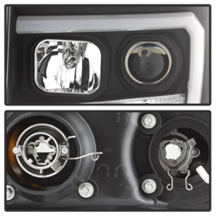Spyder GMC Sierra 1500/2500/3500 07-13 V2 Projector Headlights- Black PRO-YD-GS07V2-LBDRL-BK - Bull Strap