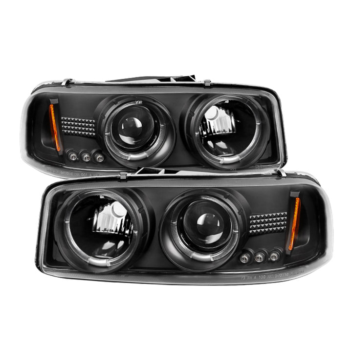 Spyder GMC Sierra 1500/2500/3500 99-06 Projector Headlights LED Halo LED Black PRO-YD-CDE00-HL-BK - Bull Strap