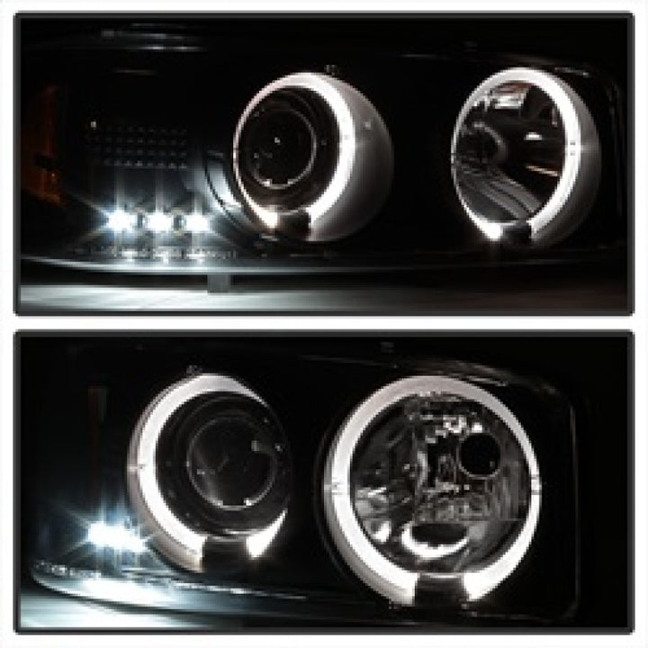 Spyder GMC Sierra 1500/2500/3500 99-06 Projector Headlights LED Halo LED Black PRO-YD-CDE00-HL-BK - Bull Strap