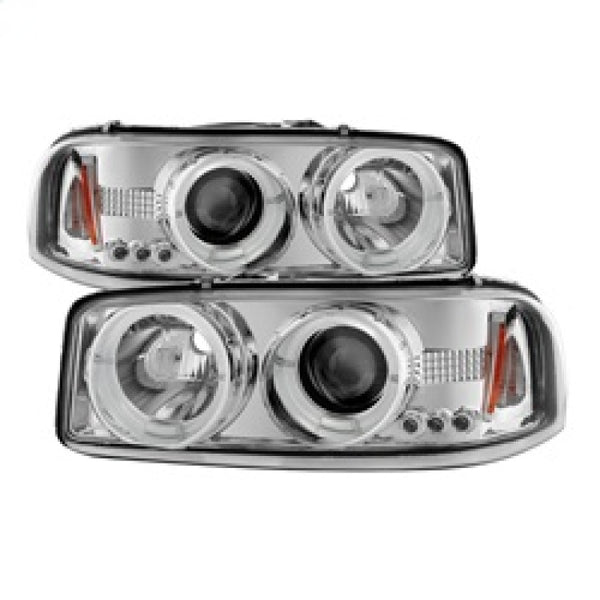 Spyder GMC Sierra 1500/2500/3500 99-06 Projector Headlights LED Halo LED Chrome PRO-YD-CDE00-HL-C - Bull Strap