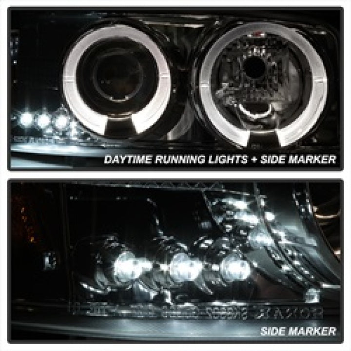 Spyder GMC Sierra 1500/2500/3500 99-06 Projector Headlights LED Halo LED Chrome PRO-YD-CDE00-HL-C - Bull Strap
