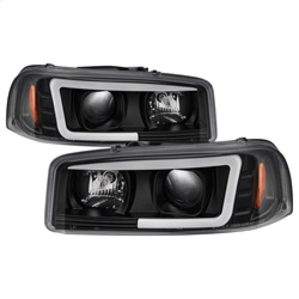 Spyder GMC Sierra 1500/2500/3500 99-06 V2 Projector Headlights - DRL - Black PRO-YD-CDE00V2-LB-BK - Bull Strap