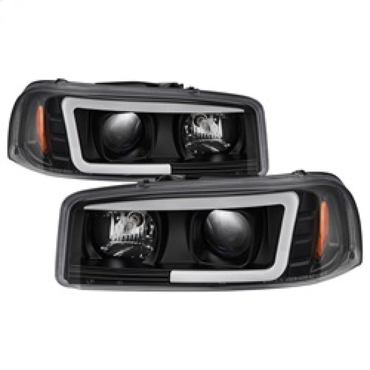 Spyder GMC Sierra 1500/2500/3500 99-06 V2 Projector Headlights - DRL - Black PRO-YD-CDE00V2-LB-BK - Bull Strap