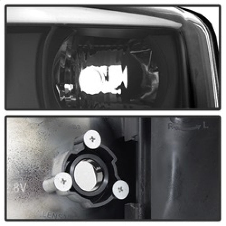Spyder GMC Sierra 1500/2500/3500 99-06 V2 Projector Headlights - DRL - Black PRO-YD-CDE00V2-LB-BK - Bull Strap
