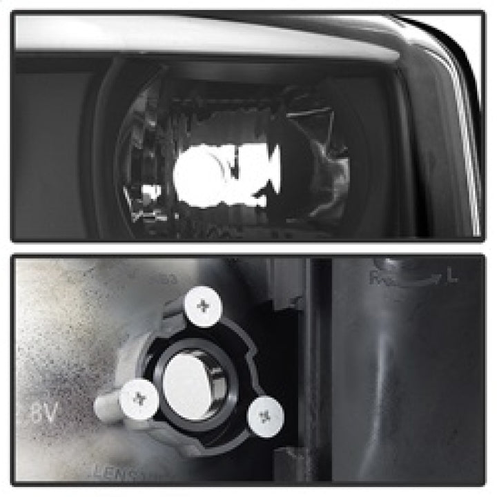 Spyder GMC Sierra 1500/2500/3500 99-06 V2 Projector Headlights - DRL - Black PRO-YD-CDE00V2-LB-BK - Bull Strap