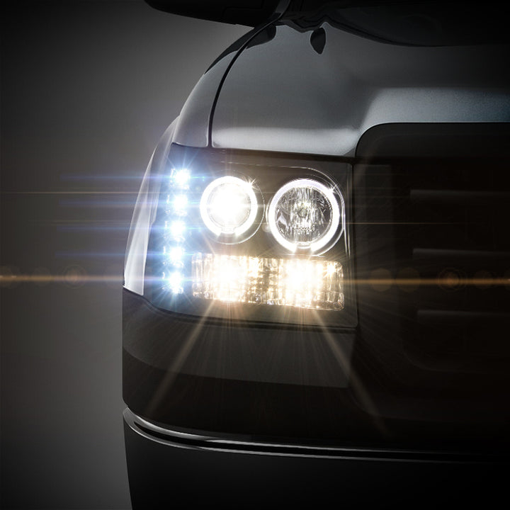 Spyder GMC Sierra 1500/GMC Sierra Denali 08-13 Projector LED Halo- LED Blk PRO-YD-GS07-HL-BK - Bull Strap